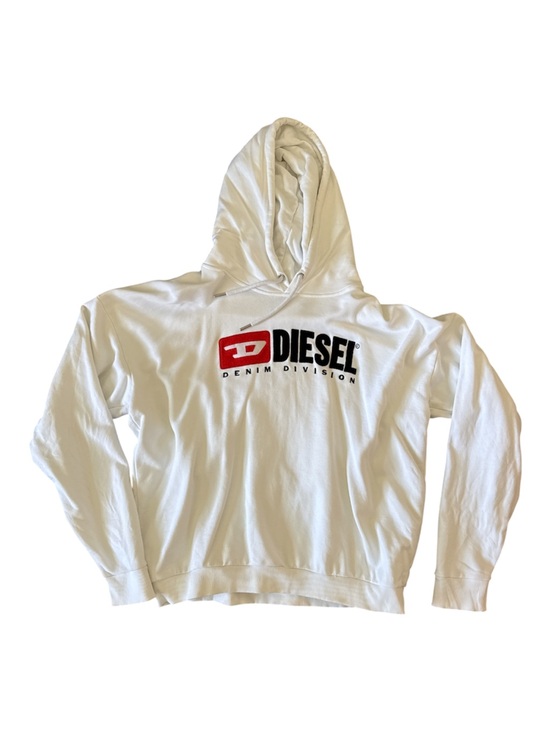 Diesel Other - Diesel White Hoodie with Red & Black Embroidered Logo
